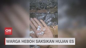 VIDEO: Warga Heboh Saksikan Hujan Es