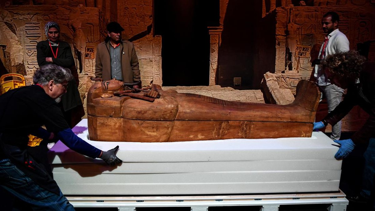 FOTO: Peti Mati Firaun Ramses II Dipamerkan di Paris