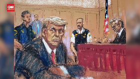 VIDEO: Ilustrasi Trump saat Hadapi 34 Dakwaan di New York