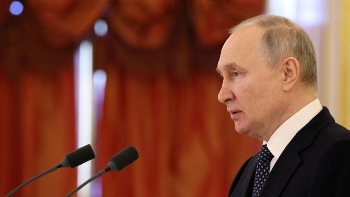Presiden Rusia Vladimir Putin (SPUTNIK/AFP via Getty Images/GAVRIIL GRIGOROV)