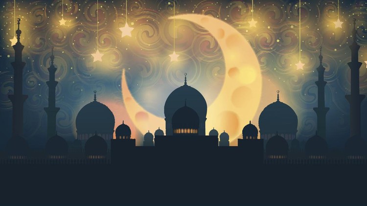 Ilustrasi lailatul qadar Ilustrasi malam lailatul qadar pada bulan Ramadan