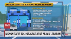 VIDEO: Diskon Tarif Tol 20% Saat Arus Mudik Lebaran
