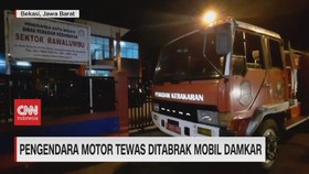 VIDEO: Terserempet Mobil Damkar, Pemotor Meregang Nyawa