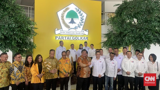 Partai Golkar dan Perindo bertemu membahas soal wacana terbentuknya Koalisi Besar menghadapi Pilpres 2024.