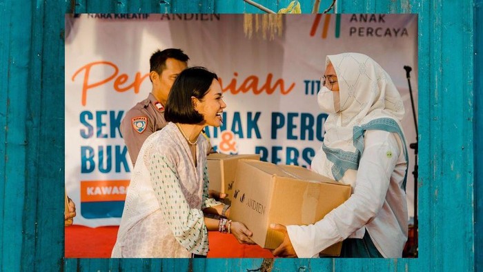 Andien kembali resmikan sekolah gratis di kampung pemulung