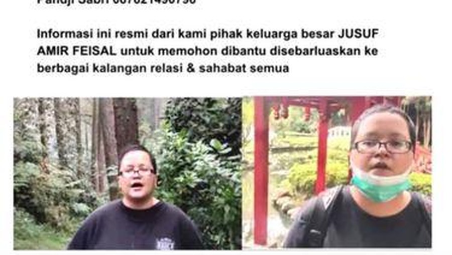 Poster anak Barry Prima yang hilang.