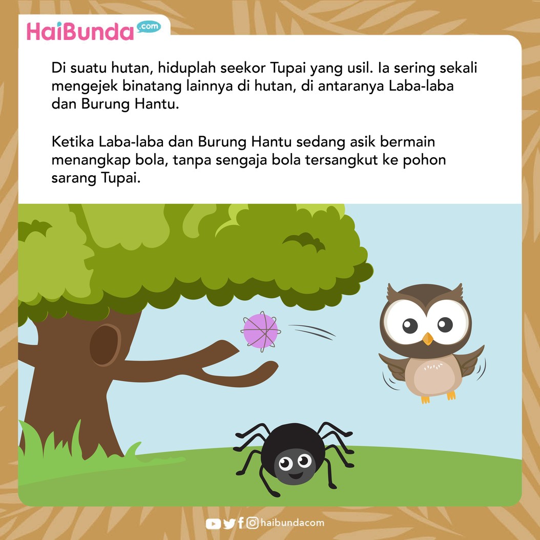 Cerita Fabel Tupai Usil Tidak Punya Teman