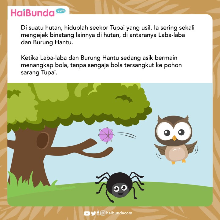 Cerita Fabel Tupai Usil Tidak Punya Teman