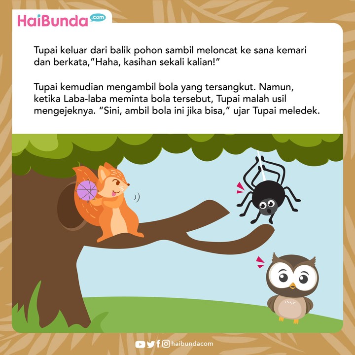 Cerita Fabel Tupai Usil Tidak Punya Teman