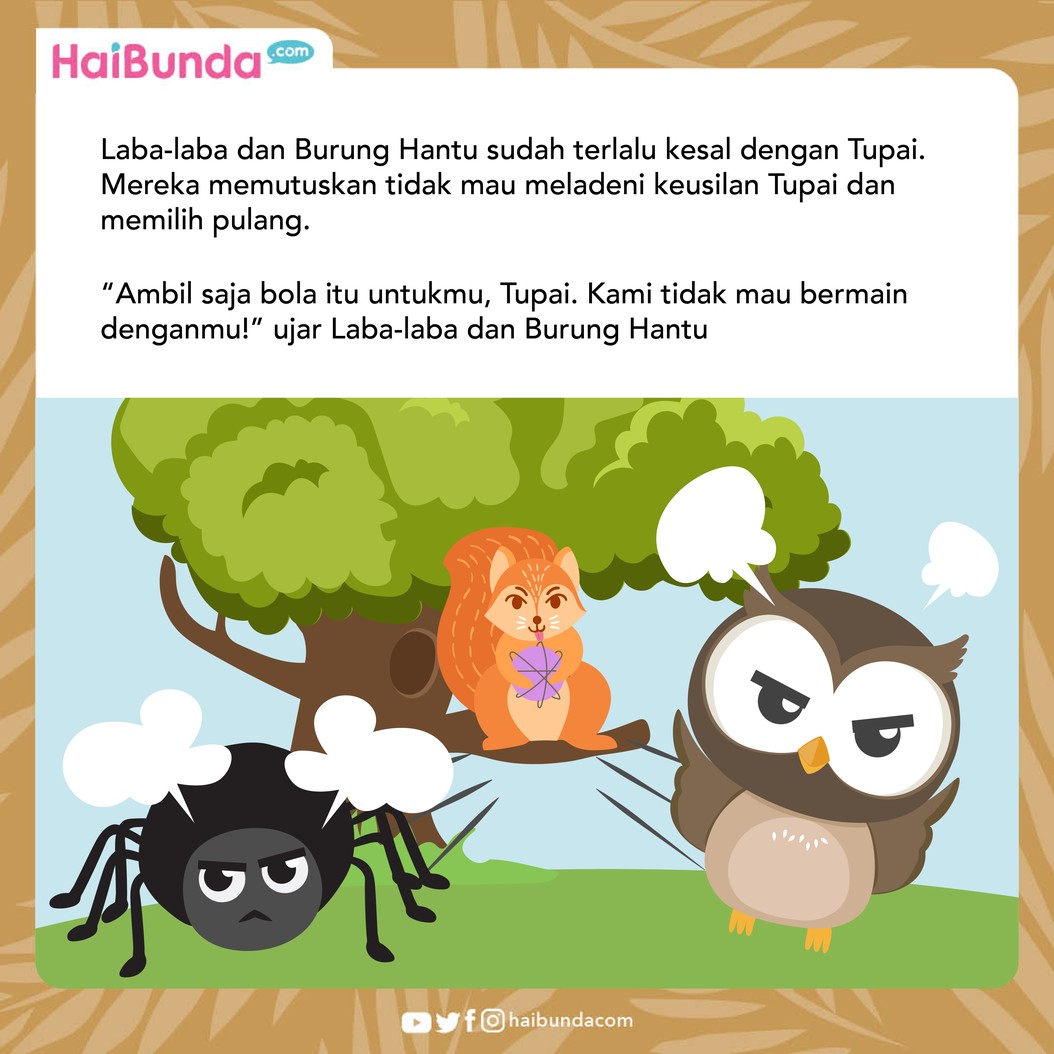 Cerita Fabel Tupai Usil Tidak Punya Teman
