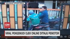 VIDEO: Viral Pengemudi Ojek Online Ditinju Pemotor