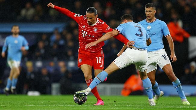 Penampakan Leroy Sane Usai Dipukul Mane di Man City vs Bayern