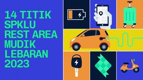 INFOGRAFIS: Daftar 14 SPKLU di Rest Area untuk Pemudik Mobil Listrik