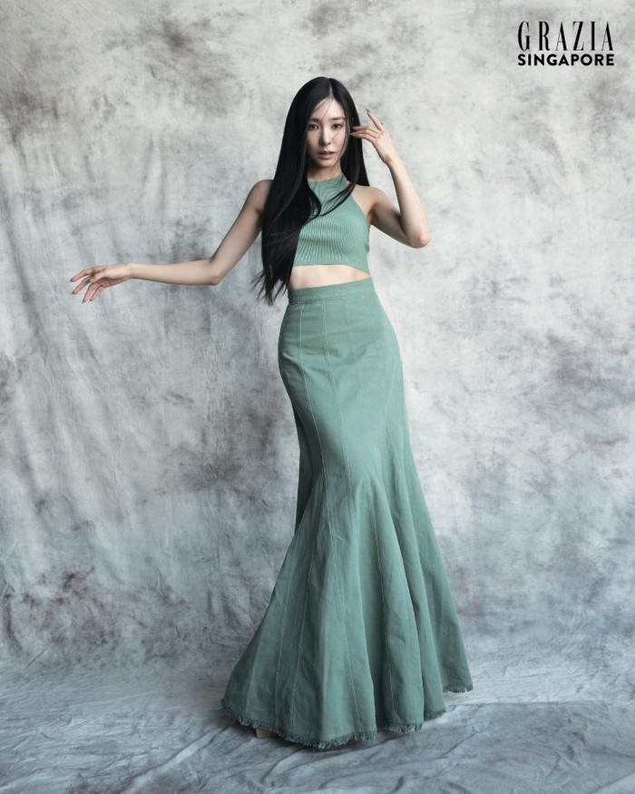 Kini sedang aktif sebagai juri survival show 'Peak Time', Tiffany Young berjanji akan tunjukkan banyak sisi baru dari dirinya di tahun ini untuk para penggemar yang selalu mencintai dan mendukungnya dengan tulus./ Foto:grazia.sg