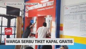 VIDEO: Warga Serbu Tiket Kapal Gratis