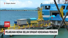 VIDEO: Pelabuhan Merak Belum Dipadati Kendaraan Pemudik