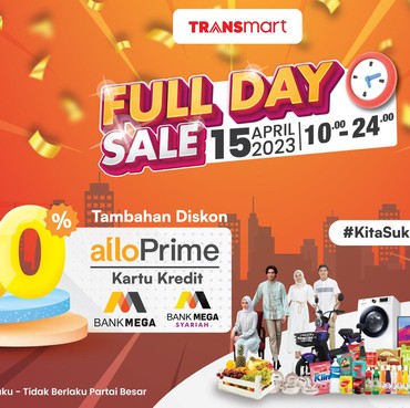 Hari Ini! Jangan Lewatkan Belanja Diskon Seharian di Transmart Full Day Sale