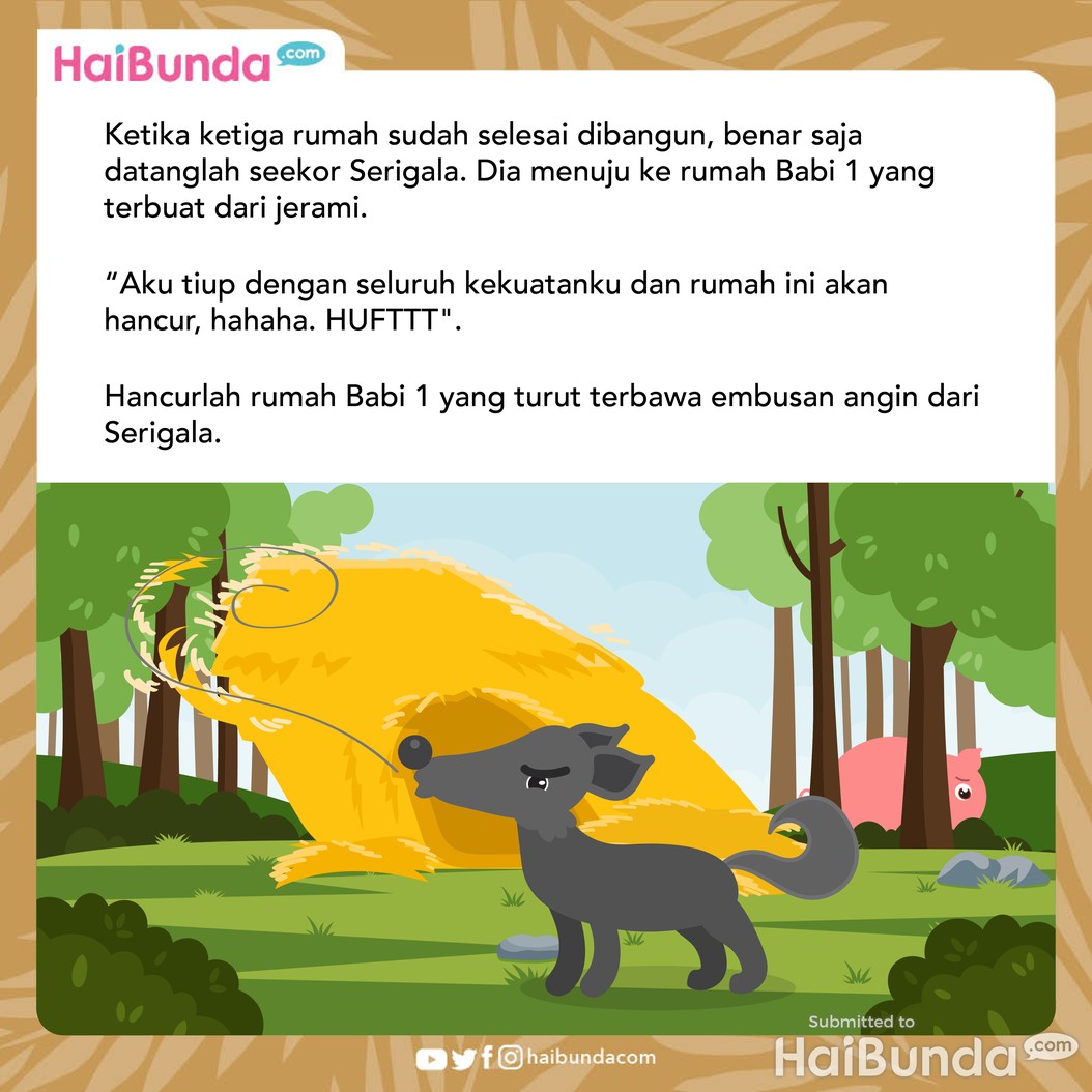 Cerita Fabel: Tiga Babi Kecil