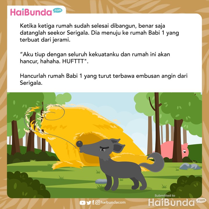 Cerita Fabel: Tiga Babi Kecil