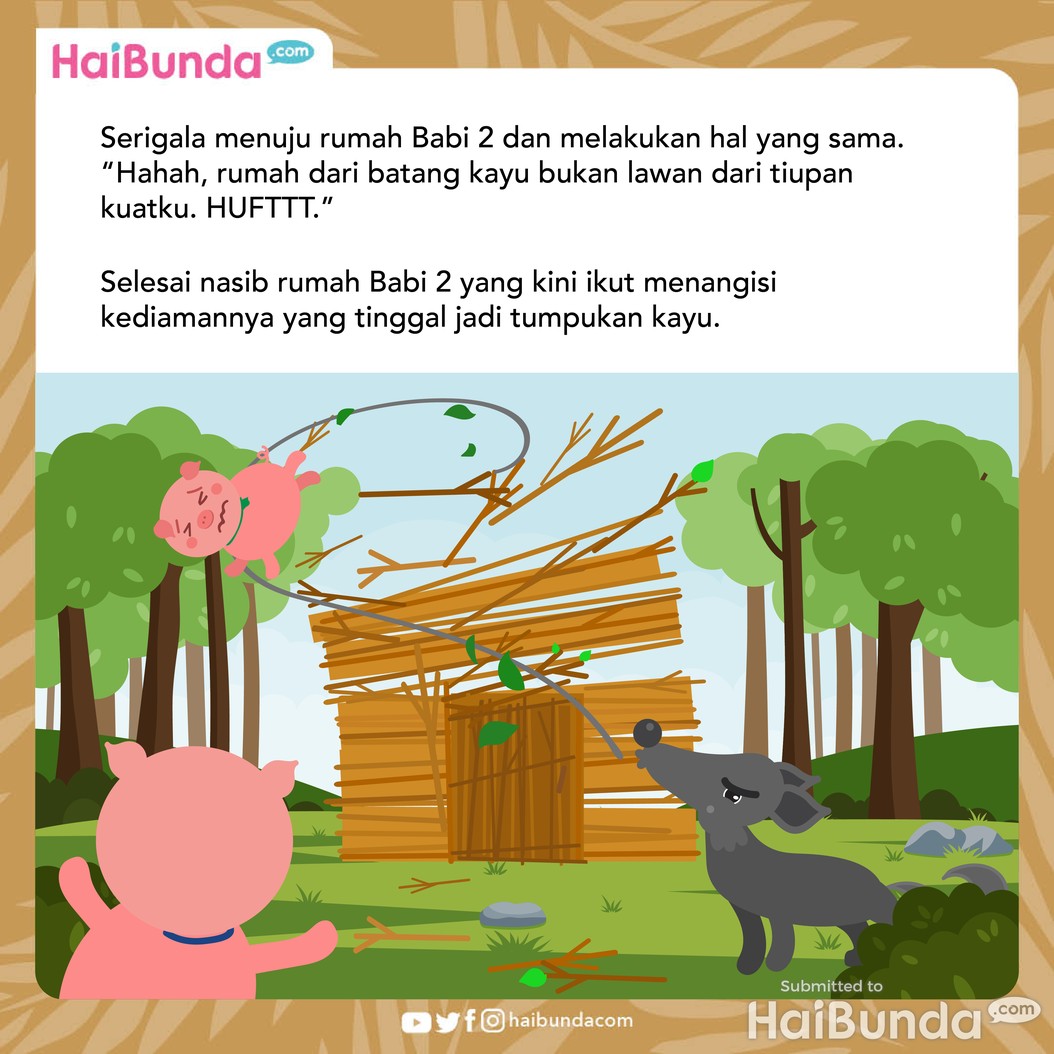 Cerita Fabel: Tiga Babi Kecil