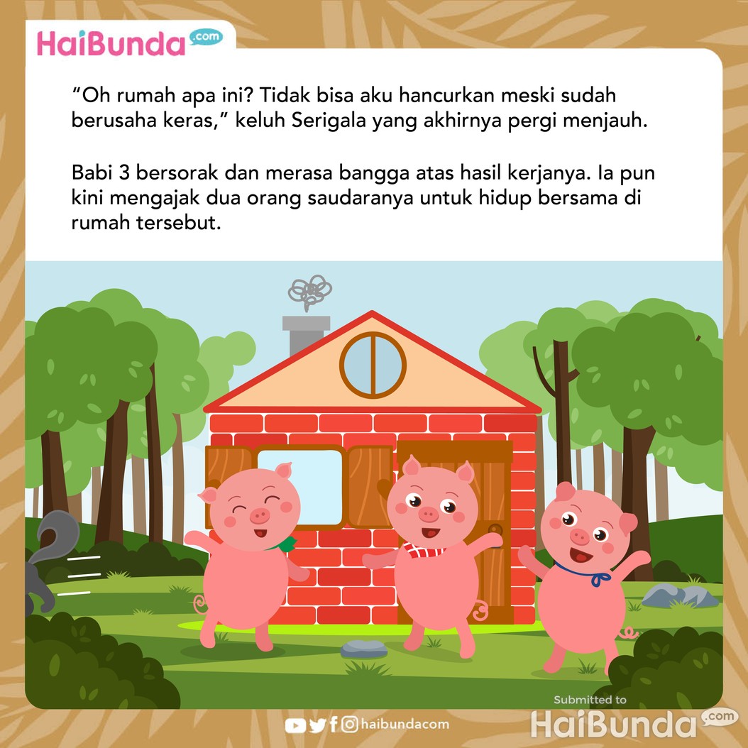 Cerita Fabel: Tiga Babi Kecil