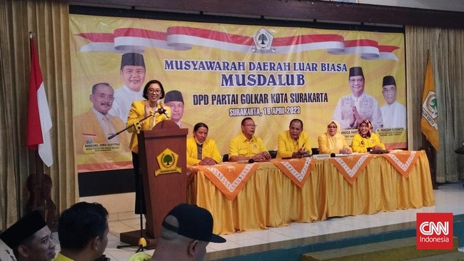 Putri Akbar Tanjung, Sekar Krisnauli adalah calon tunggal dalam Musyawarah Daerah Luar Biasa Partai Golkar Kota Solo. Dia menang secara aklamasi.