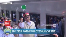 VIDEO: Erick Thohir dan Mahfud MD Cek Stasiun Pasar Senen