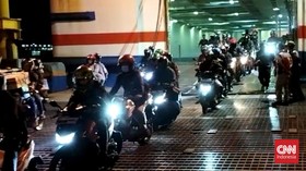 Ribuan Pemudik Motor Tiba di Bakauheni, Jalur Ciwandan Tuai Pujian