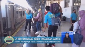 VIDEO: 39 Ribu Penumpang Kereta Tinggalkan Jakarta