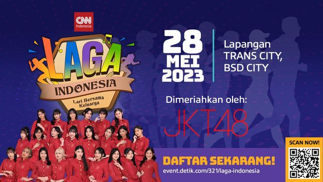 Selain family fun run, akan ada penampilan heboh dari grup idola asal Indonesia JKT 48 di event lari LAGA Indonesia. Intip tanggal dan lokasinya!