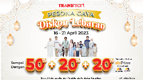 Transmart Hadirkan Promo Pesona Gaya Diskon Lebaran sampai 50 Persen