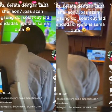 7 Aksi Duta Sheila On 7 Khusyuk Salat di Kereta dalam Perjalanan Tuai Pujian