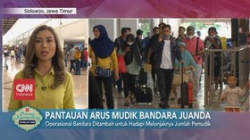 VIDEO: Pantauan Arus Mudik Bandara Juanda Rabu Siang