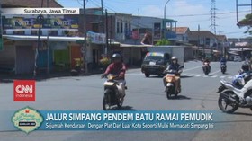 VIDEO: Jalur Simpang Pendem Batu Ramai Pemudik
