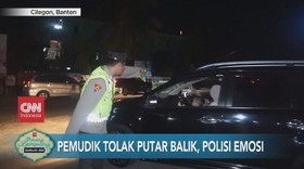 VIDEO: Pemudik Tolak Putar Balik, Polisi emosi