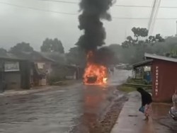 Mobil Terbakar di Luwu Timur saat Parkir Diduga karena Kompor Masakan Buras