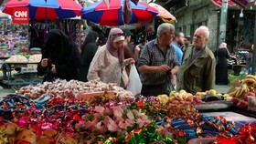 VIDEO: Warga Gaza Penuhi Pasar Rayakan Idulfitri