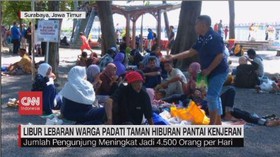 VIDEO: Libur Lebaran Warga Padati Taman Wisata Kenjeran