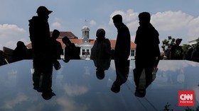 FOTO: H+2 Lebaran, Kota Tua Jakarta Dipadati Wisatawan