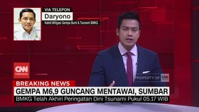 VIDEO: BMKG Akhiri Peringatan Dini Tsunami Gempa Mentawai Pukul 05.17