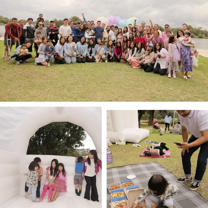 <p>Selain tamu dewasa, terlihat juga hadir anak-anak teman si sulung, Lucas. Mereka terlihat gembira bermain bersama di pesta gender reveal. (Foto: Instagram @achasinaga)</p>