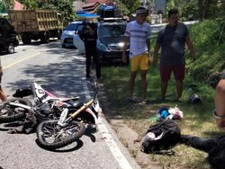 Pemotor di Luwu Timur Tewas Ditabrak Dump Truck saat Menyalip, 1 Orang Luka