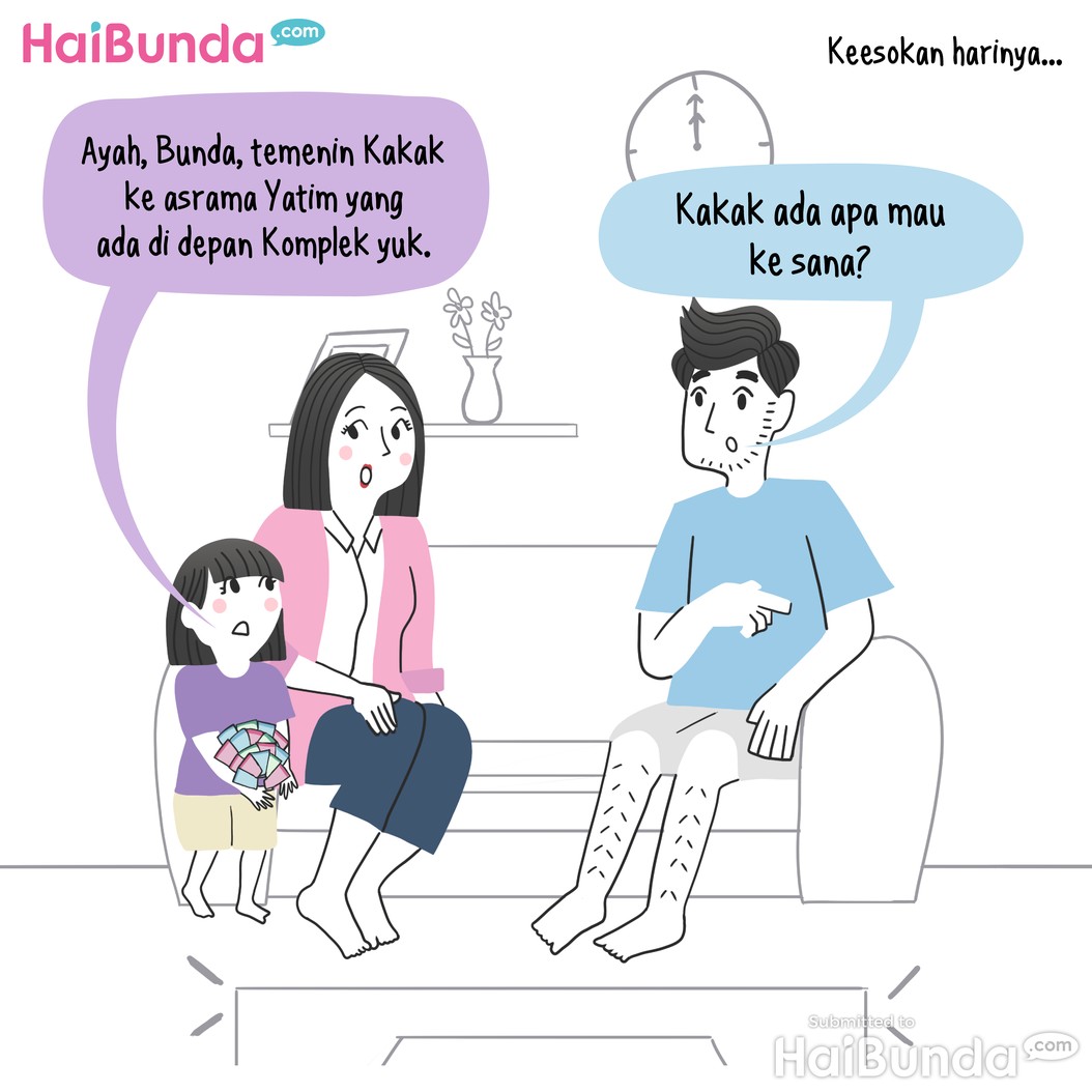 Komik Bunda: 'Salam Tempel'-nya Buat Apa, Kak?