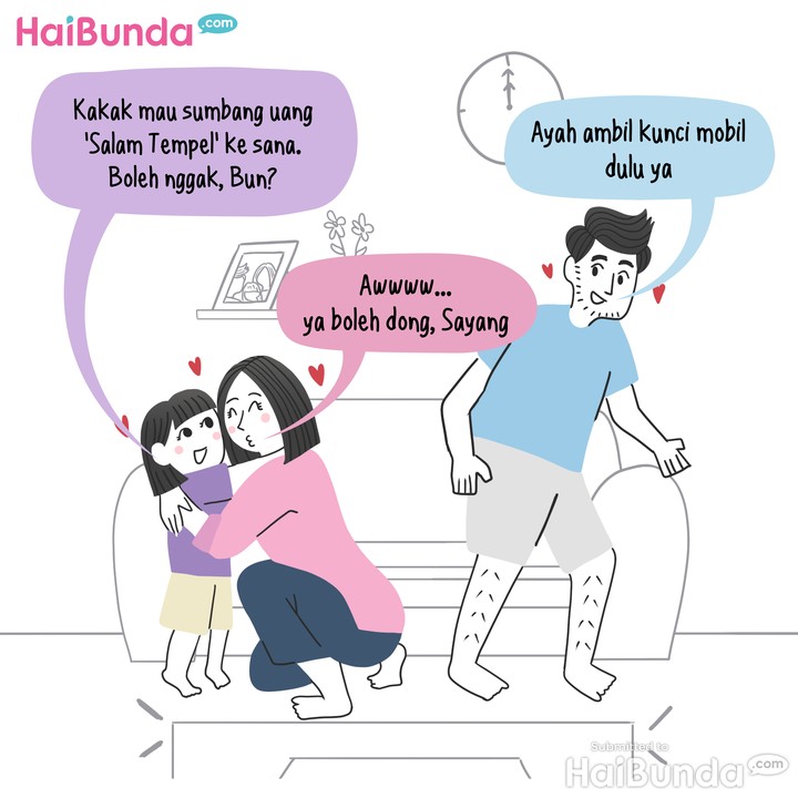 Komik Bunda: 'Salam Tempel'-nya Buat Apa, Kak?