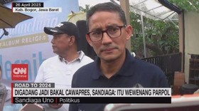VIDEO: Digadang Jadi Bakal Cawapres, Sandiaga: Itu Wewenang Parpol