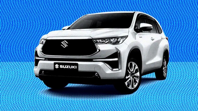 Gambar berbentuk siluet yang disebar ini memperlihatkan sisi samping Suzuki Invicto akan memiliki bentuk yang mirip Innova Hycross.
