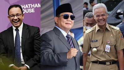 Kolase Anies Baswedan, Prabowo Subianto, dan Ganjar Pranowo. Kolase Anies Baswedan, Prabowo Subianto, dan Ganjar Pranowo. (Instagram @ganjar_pranowo , @aniesbaswedan, @prabowo)