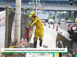 Pemkot Jaksel Percepat Perbaikan Got di Tengah Jalan Pondok Indah