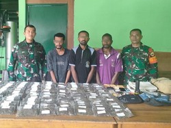 3 Pria Bawa Ganja 5,4 Kg Ditangkap di Perbatasan RI-PNG saat Idul Fitri