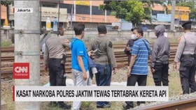 VIDEO: Kasat Narkoba Polres Jaktim Tewas Tertabrak Kereta Api